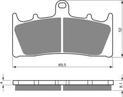 Brzdov platniky KAWASAKI SUZUKI 039 S3 GOLD FREN
