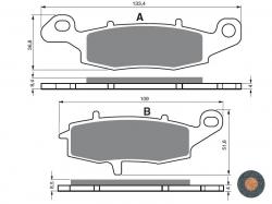 Brzdov platniky SUZUKI 124 S3 GOLD FREN