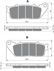 Brzdov platniky HONDA 277 S3 GOLD FREN