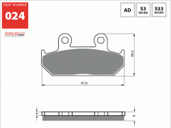 Brzdov platniky CAGIVA, HONDA 024 S3 GOLD FREN