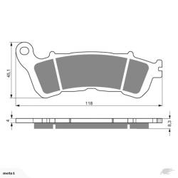 Brzdov platniky HONDA SUZUKI 257 S3 GOLD FREN