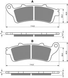 Brzdov platniky HONDA 178 S33 GOLD FREN