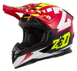 Detsk motocrosov prilba X1.9D TARGA erven/lt fluo ZED