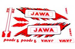 Nálepka BABETTA/JAWA 210 sada červená