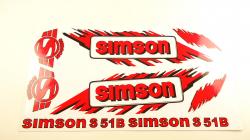 Nálepka SIMSON červená sada