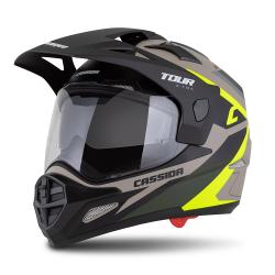 Prilba CASSIDA TOUR 2.0 X-Tra pieskov� matn�/�lt�/zelen�